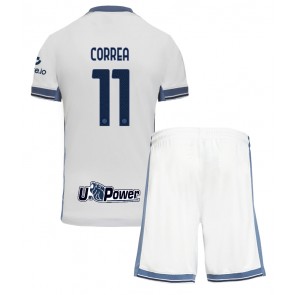 Billiga Inter Milan Joaquin Correa #11 Bortatröja Barn 2024-25 Kortärmad (+ Korta byxor)